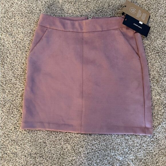 Faux Suede Mauve Skirt Dry Goods Size XS - Picture 1 of 4